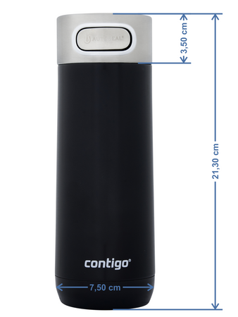 Personalisierbarer thermobecher Contigo Luxe Autoseal 470 ml - Schwarz