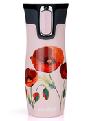 Contigo West Loop 2.0 470ml thermal mug - Millenial pink - Poppies