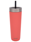 Thermal mug with straw Luxe Tumbler 720 ml with engraving - Coral