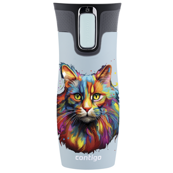 Contigo Mug thermique West Loop 2.0 470ml - Chat - Bleu mat 