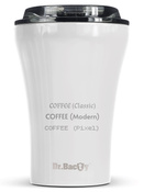 Kubek do kawy termiczny z powłoką ceramiczną Dr.Bacty Apollo 227 ml - biały
