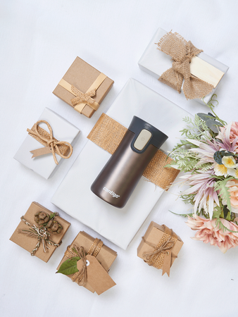 Thermal mug with engraving Contigo Pinnacle 300ml - Latte