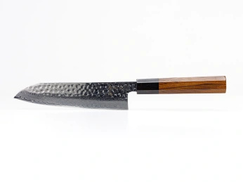 Aka Tori Damaszener-Santokumesser 7" mit Gravur - Tokyo Hammer