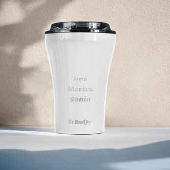 Kubek do kawy termiczny z powłoką ceramiczną Dr.Bacty Apollo 227 ml - biały