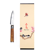 Aka Tori Damaszener-Spickmesser 3,5" mit Gravur - Kyoto Olive