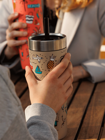 Thermobecher mit strohhalm Contigo Luxe Tumbler 720ml - Summer - Brown Sugar