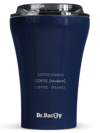 Kubek termiczny do kawy z powłoką ceramiczną Dr.Bacty Apollo - 227 ml - granatowy - Z twoim grawerem