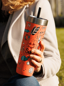 Taza térmica con paja Contigo Luxe Tumbler 720ml - Summer - Coral