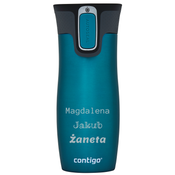 Taza térmica Contigo West Loop 470 ml con inscripción personalizada - grabado - Turquesa