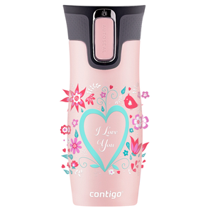 Taza térmica Contigo West Loop 2.0 470ml - Rosa mate - I love You