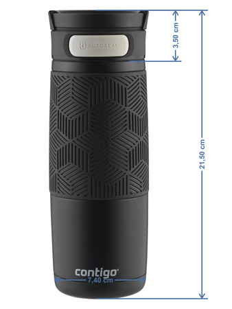 Personalisierbarer thermobecher Contigo Transit (Metra) 470ml - Silber