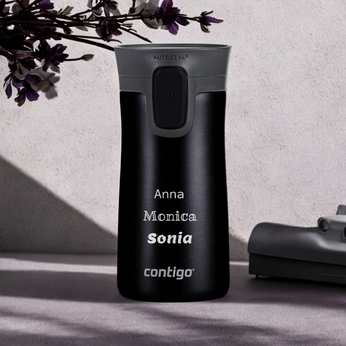 Tasse personnalisée thermiqnue Contigo Pinnacle 300ml - Noir mat