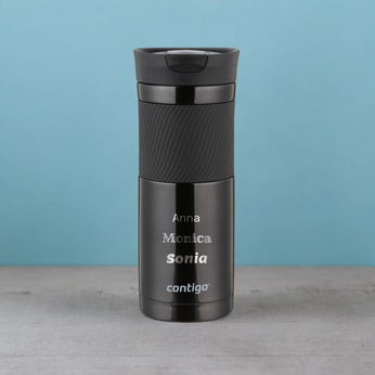Mug thermique Contigo Byron 2.0 590 ml avec gravure - Noir