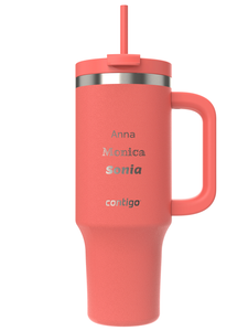 Thermal water mug with engraving Contigo Streeterville Tumbler 1200 ml - Coral