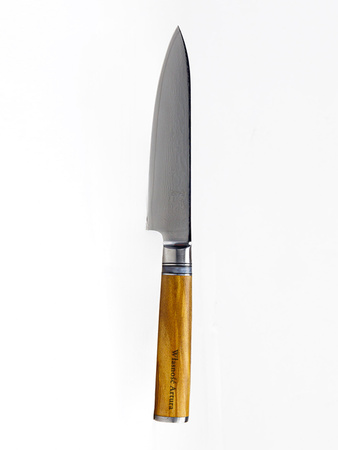 Aka Tori Damaszener-Allzweckmesser 5" mit Gravur - Kyoto Olive