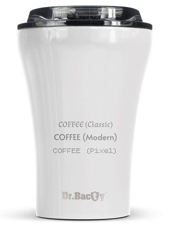 Kubek do kawy termiczny z powłoką ceramiczną Dr.Bacty Apollo 227 ml - biały