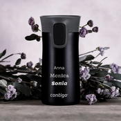 Taza térmica Contigo Pinnacle 300ml con grabado - Negro mate