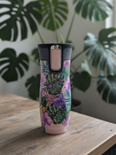 Mug isotherme Contigo West Loop 2.0 470ml - Rose mat - Monstera