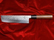 Aka Tori Damaszener-Nakiri-Gemüsemesser 7" mit Gravur - Tokyo Hammer