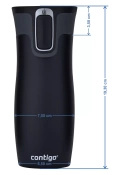 Mug isotherme Contigo West Loop 2.0 470 ml - The Word - Noir