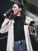 Termo cafe Contigo Byron 2.0 470ml - Negro brillante