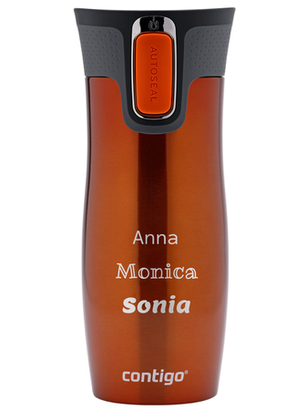 Thermobecher mit gravur Contigo West Loop 2.0 - Orange