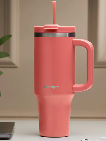 Mug thermique avec paille Contigo Streeterville Tumbler 1200 ml - Coral
