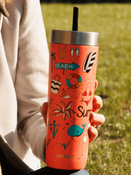 Taza térmica con paja Contigo Luxe Tumbler 720ml - Summer - Coral