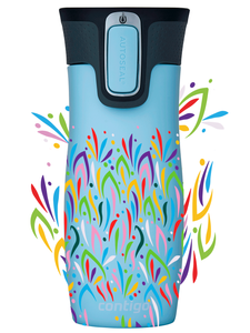 Contigo Mug thermique West Loop 2.0 470ml - Flores - Bleu mat