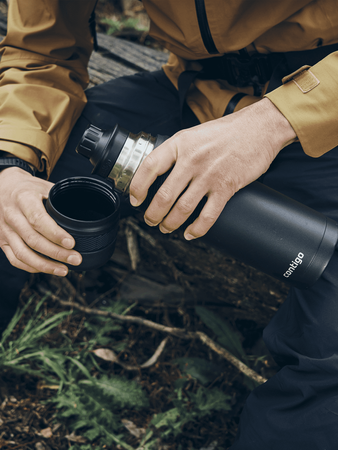 Thermos touristique/voyageur Contigo 740ml - Noir mat - Avec votre gravure