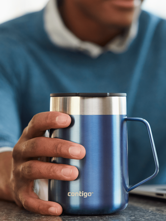 Tasse personnalisée thermiqnue Contigo Streeterville 420 ml - Bleu 