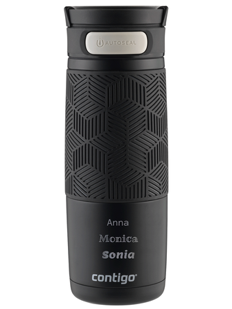 Tasse personnalisée thermiqnue Contigo Transit (Metra) - Noir
