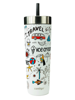 Thermal mug with straw Contigo Luxe Tumbler 720 ml - Summer - Salt