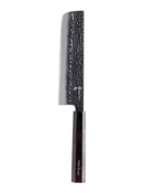 Aka Tori Engraved Damascus Steel 7" Nakiri Vegetable Knife - Tokyo Black