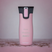 Thermal mug Contigo West Loop 2.0 with custom inscription-engraved - Millenial pink