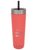 Thermobecher mit strohhalm Luxe Tumbler 720ml mit Gravur - Coral