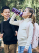 Bouteille pour enfants Contigo Jessie 420ml Rétro raisin