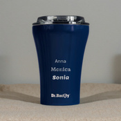 Kubek termiczny do kawy z powłoką ceramiczną Dr.Bacty Apollo - 227 ml - granatowy - Z twoim grawerem