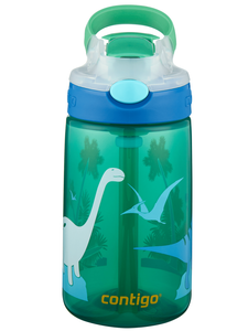 Bidón para niños - Vaso para niños Contigo Gizmo Flip 414ml - Dino verde de la selva