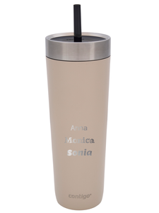 Taza térmica con paja  Luxe Tumbler 720ml con grabado - Brown Sugar