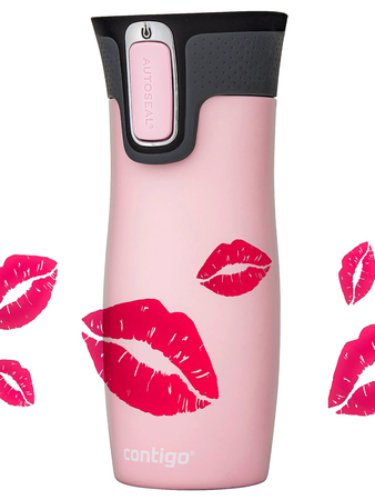 Taza térmica Contigo West Loop Lips 470ml - Rosa Mate